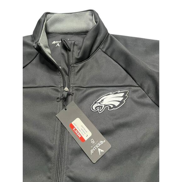 Antigua Men's NFL Philadelphia Eagles Black Links 2 Full-Zip Golf Jacket - L - Picture 3 of 9